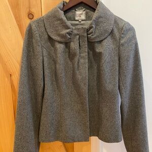 Gray Wool Women's Jacket with collar
